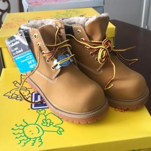 2 for $20 - smartfit Tan Kids Winter Lace-Up Boots